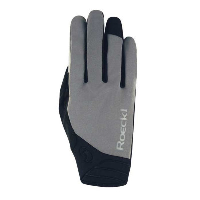 Gants Roeckl Rotterdam gris réfléchissant taille 7 hiver vélo