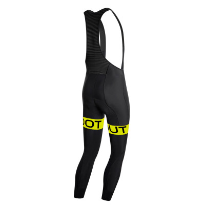 Collant Dotout Stripe – Thermique noir/jaune vélo hiver