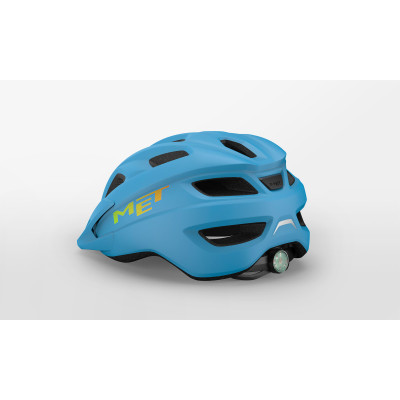 Casque vélo enfant MET Crackerjack bleu 52-57 cm LED