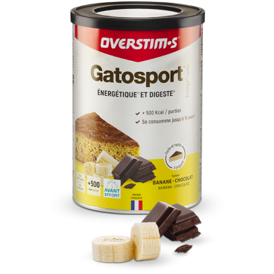 Gatosport Overstims 400g Banane Chocolat - Gâteau Énergétique