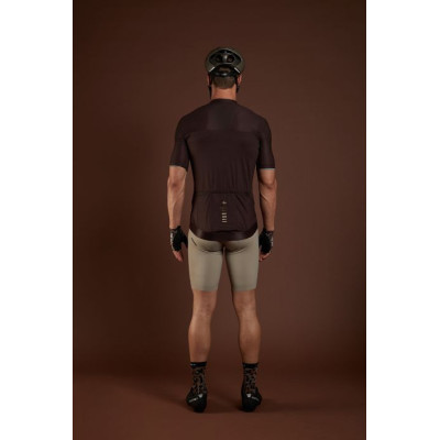 Maillot vélo RH+ Logo marron homme léger et respirant