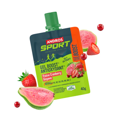 Gel boost Andros 40g vélo – Fraise cranberry goyave Gel boost Andros 40g vélo – Fraise cranberry goyave