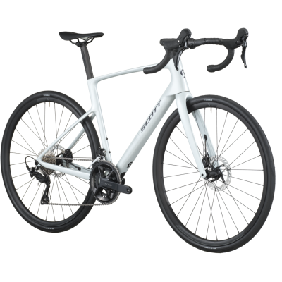Scott Addict 50 Blanc Cumulus – Vélo route carbone Shimano 105 Di2
