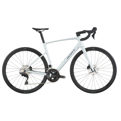 Scott Addict 50 Blanc Cumulus – Vélo route carbone Shimano 105 Di2