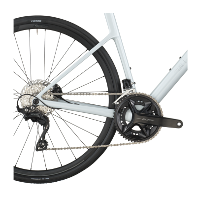 Scott Addict 50 Blanc Cumulus – Vélo route carbone Shimano 105 Di2