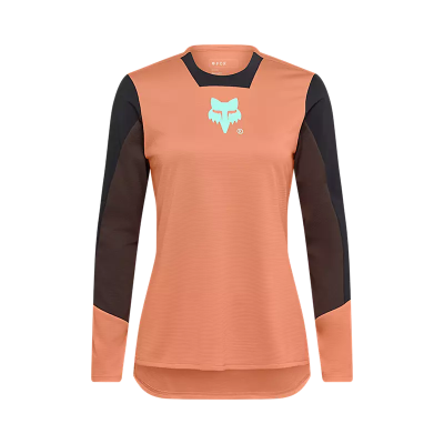 Maillot VTT Fox Defend Elevated Femme Corail Manches Longues