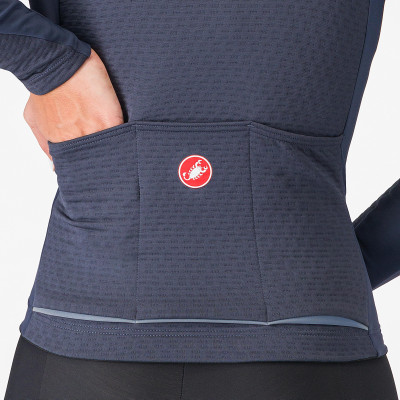 Maillot vélo femme Castelli Sfida 2 W thermique bleu