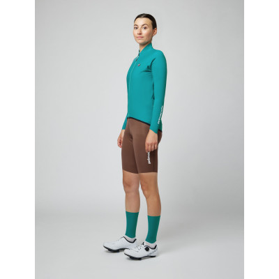 Maillot vélo femme Pissei Primapelle turquoise manches longues