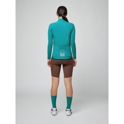 Maillot vélo femme Pissei Primapelle turquoise manches longues