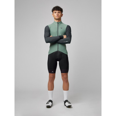 Maillot vélo homme Pissei Monviso kaki manches longues
