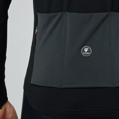 Veste vélo homme Pissei Primapelle Wind noire manches longues
