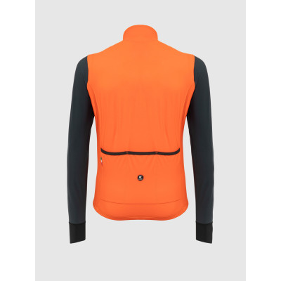 Maillot vélo homme Pissei Monviso orange gris manches longues