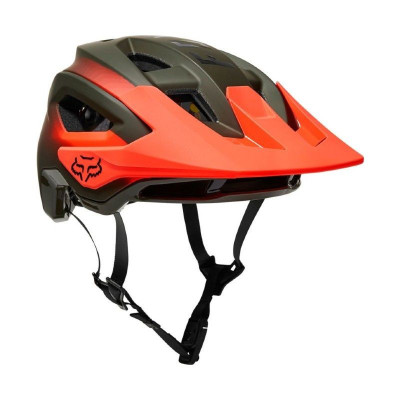 Casque VTT Fox Speedframe Pro MIPS kaki orange