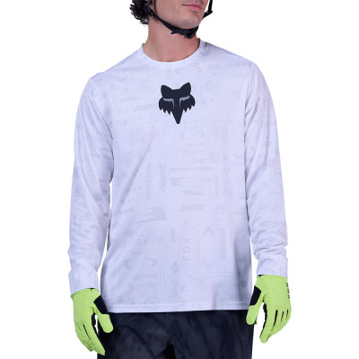 Maillot Fox Ranger LS Lunar SE réfléchissant blanc VTT homme Maillot Fox Ranger LS Lunar SE réfléchissant blanc VTT homme
