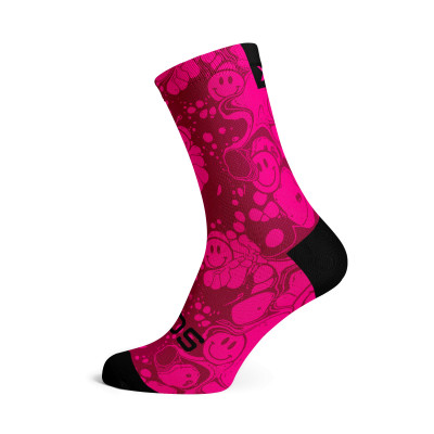 Chaussettes SOX Neon Slide Rose – Vélo & Sport respirant