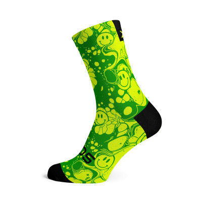 Chaussettes SOX Neon Slide Jaune vélo running