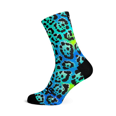 Chaussettes Sox Electric Leopard bleu – style & confortChaussettes Sox Electric Leopard bleu : motif audacieux, confort respiran
