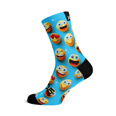 Chaussettes Sox Emoji Bleu Jaune – Fun & Confort