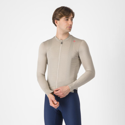 Maillot Castelli Espresso LS – Thermique & respirant vélo beige Maillot Castelli Espresso LS – Thermique & respirant vélo beige
