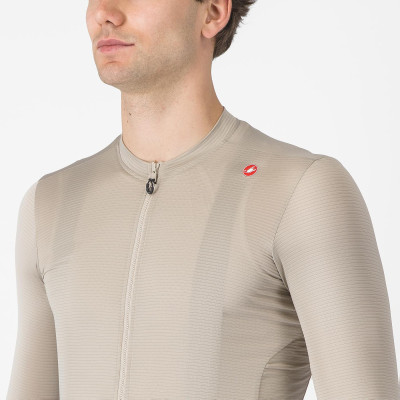 Maillot Castelli Espresso LS – Thermique & respirant vélo beige Maillot Castelli Espresso LS – Thermique & respirant vélo beige