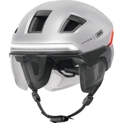 Casque ABUS HYP‑E ACE Gris – Urbain LED & Clignotants VAE