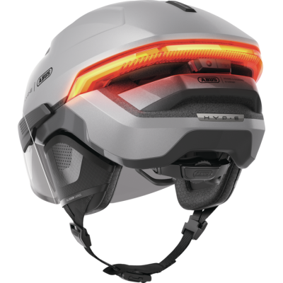 Casque ABUS HYP‑E ACE Gris – Urbain LED & Clignotants VAE