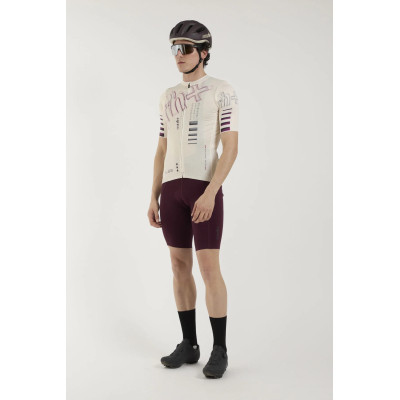 Maillot vélo RH+ Pacer Pro Beige – Respirant & Léger Maillot vélo RH+ Pacer Pro Beige – Respirant & Léger