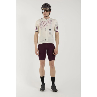 Maillot vélo RH+ Pacer Pro Beige – Respirant & Léger Maillot vélo RH+ Pacer Pro Beige – Respirant & Léger