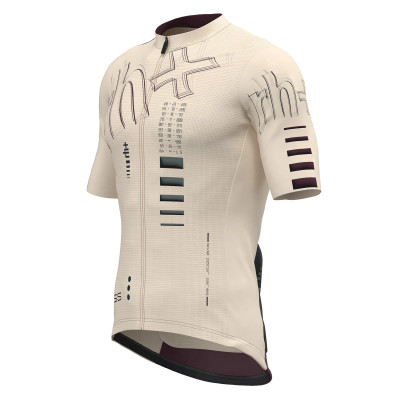 Maillot vélo RH+ Pacer Pro Beige – Respirant & Léger Maillot vélo RH+ Pacer Pro Beige – Respirant & Léger