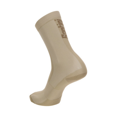 Santini PURO Cappuccino – Chaussettes vélo Q‑Skin respirantes