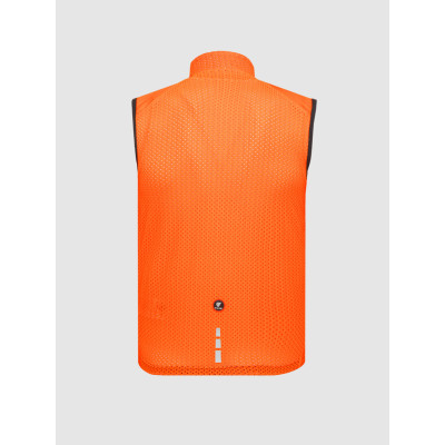Gilet vélo Pissei Core Orange – Coupe‑vent ultra‑léger homme