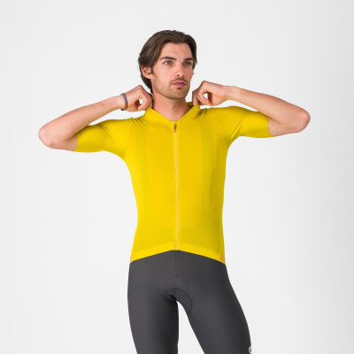Maillot vélo haute performance Jaune – Confort et respirabilité Maillot vélo haute performance Jaune – Confort et respirabilité