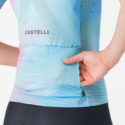 Maillot Castelli Cosmic Vortex Femme Bleu/Rose – Route Maillot Castelli Cosmic Vortex Femme Bleu/Rose – Route