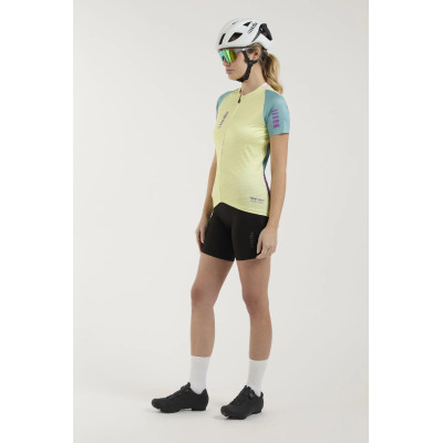 Maillot vélo femme Zero RH+ Sirio W jaune/bleu – Léger Maillot vélo femme Zero RH+ Sirio W jaune/bleu – Léger
