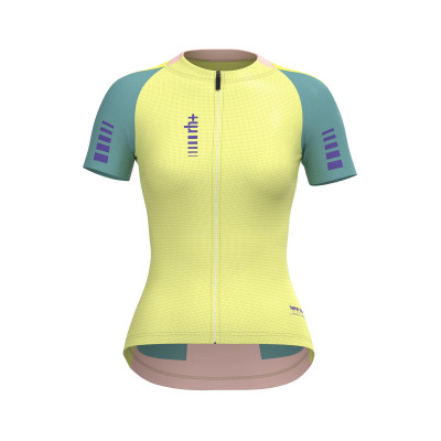 Maillot vélo femme Zero RH+ Sirio W jaune/bleu – Léger Maillot vélo femme Zero RH+ Sirio W jaune/bleu – Léger