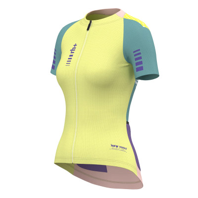 Maillot vélo femme Zero RH+ Sirio W jaune/bleu – Léger Maillot vélo femme Zero RH+ Sirio W jaune/bleu – Léger