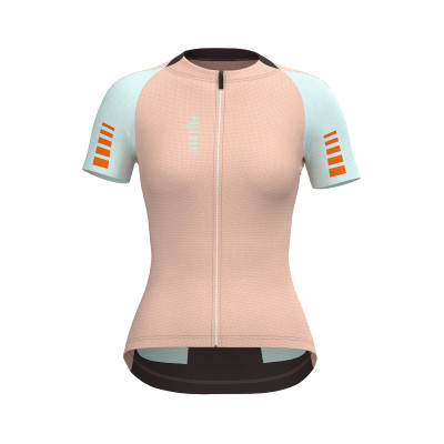 Maillot vélo femme Zero RH+ Sirio W abricot/bleu – Léger