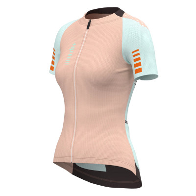 Maillot vélo femme Zero RH+ Sirio W abricot/bleu – Léger