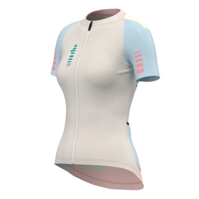 Maillot vélo femme Zero RH+ Sirio W beige/bleu – Léger Maillot vélo femme Zero RH+ Sirio W beige/bleu – Léger