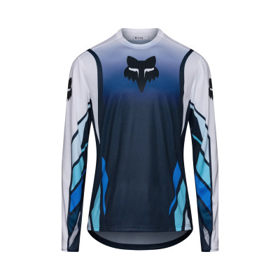 Maillot Fox Ranger Foudry LS Bleu/Blanc – VTT Homme