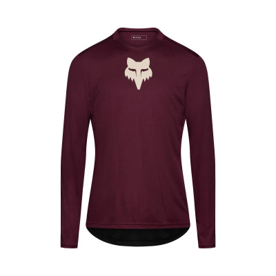 Maillot VTT Fox Ranger LS Bordeaux – Respirant & Confortable