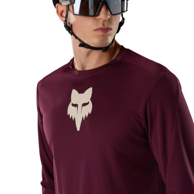 Maillot VTT Fox Ranger LS Bordeaux – Respirant & Confortable Maillot VTT Fox Ranger LS Bordeaux – Respirant & Confortable