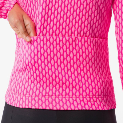 Maillot Castelli Ventra W Femme Thermique Vélo Route Rose Fluo