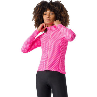 Maillot Castelli Ventra W Femme Thermique Vélo Route Rose Fluo