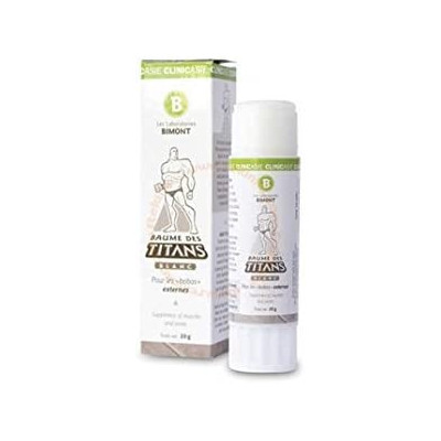 Baume des Titans Blanc B Stick – Soin Musculaire Naturel