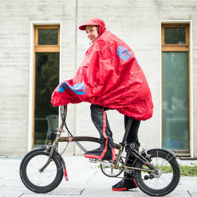 Cape pluie vélo SPAD FULAP recyclée et sécurisée